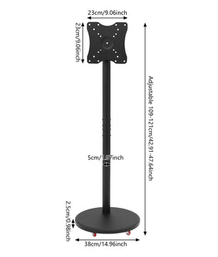 Mobiele TV Standaard 10–42 inch – Draaibaar en In Hoogte Verstelbaar met Wielen