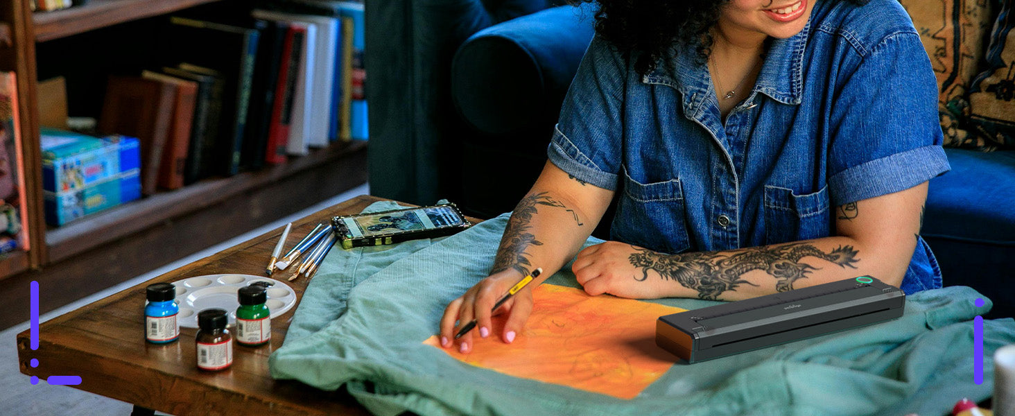 Draadloze Thermische Tattoo Stencilprinter met Transferpapier – Compatibel met Telefoon en PC