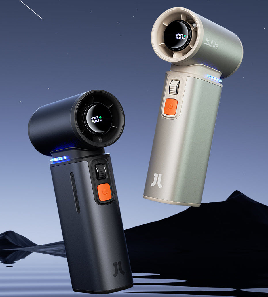 Draagbare Turbo Handventilator – 100 Snelheden, 9000 mAh Batterij en LED Display