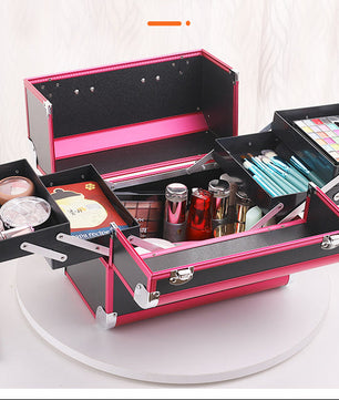 Aluminium Make-up Koffer – Draagbare Cosmetische Organizer met Handvat