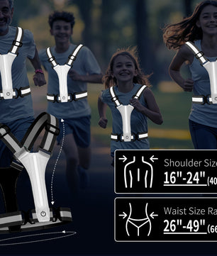 LED Reflecterend Veiligheidsvest – USB Oplaadbaar Lichtvest voor Hardlopen, Fietsen en Wandelen