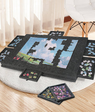 Puzzelbord met 6 Laden – Draagbare Puzzeltafel voor 1000 Stukjes