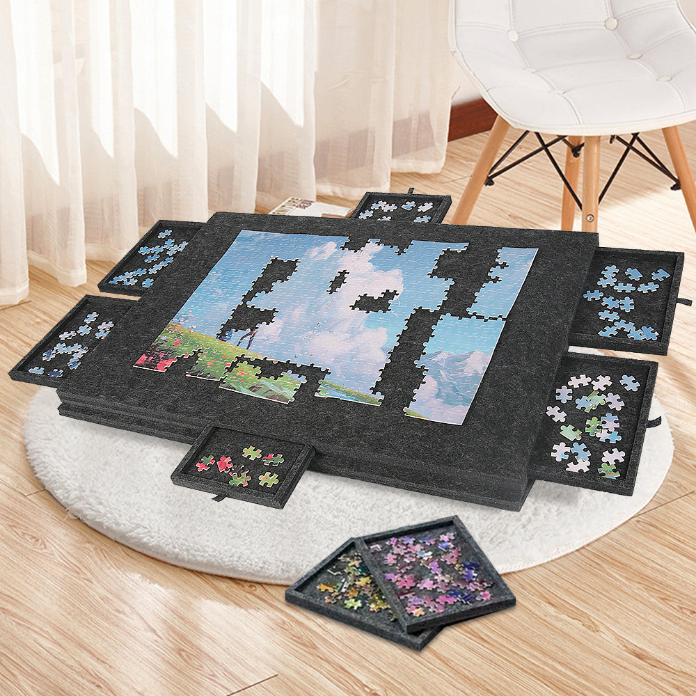 Puzzelbord met 6 Laden – Draagbare Puzzeltafel voor 1000 Stukjes