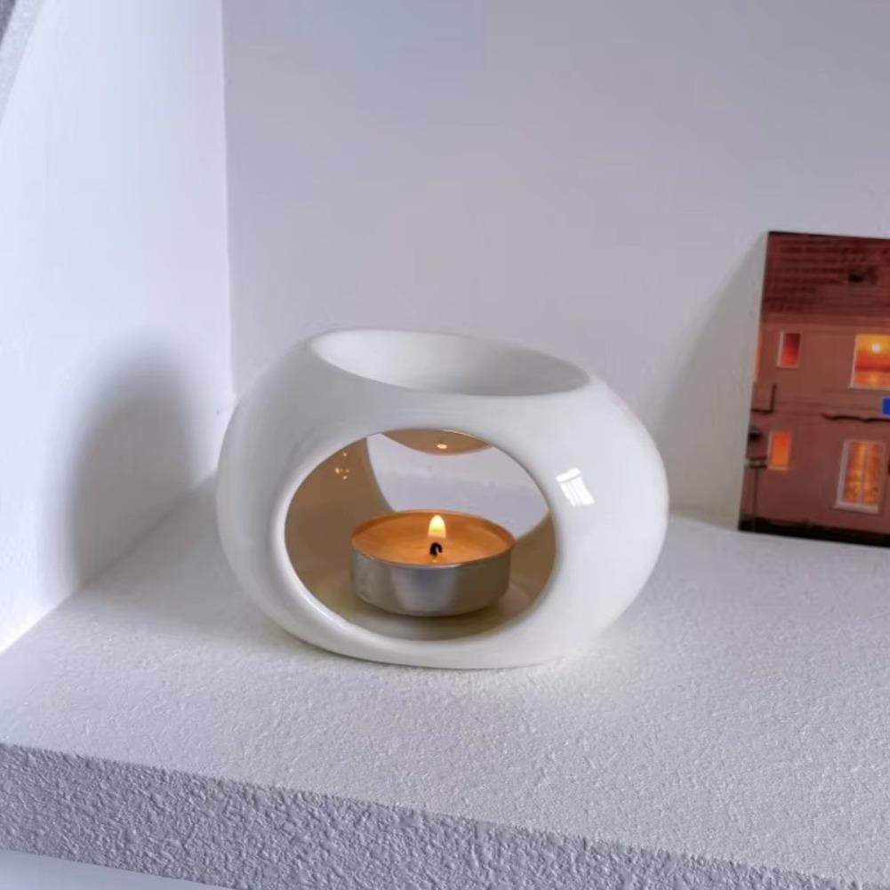 Keramische Aromatherapiebrander – Olieverspreider en Kaarsverwarmer voor Sfeervolle Decoratie