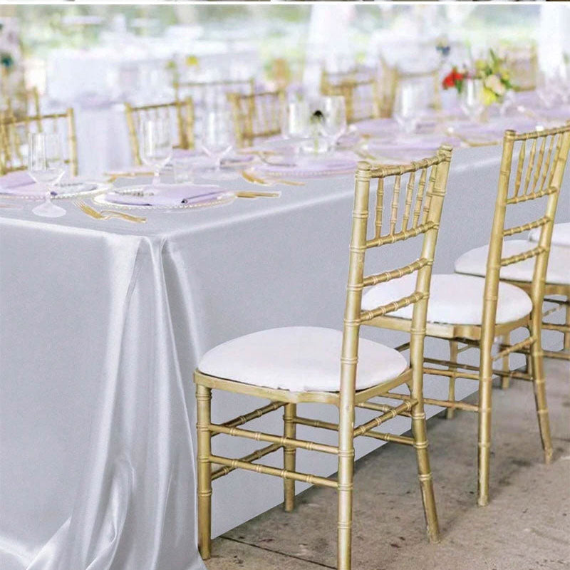 Rechthoekig Satijnen Tafelkleed – Elegant Tafelkleed voor Feesten en Diners