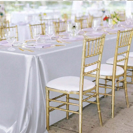Rechthoekig Satijnen Tafelkleed – Elegant Tafelkleed voor Feesten en Diners