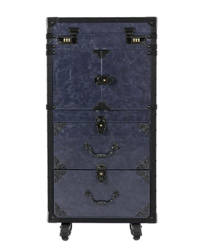 Vintage Make-up Trolley met Wielen – Afsluitbare Cosmetische Koffer met Grote Capaciteit