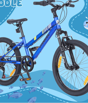 20 Inch Kinder Mountainbike – Met 6 Versnellingen, Achtervering en V-Brakes, Lichtgewicht en Sportief