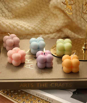 Mini Kubus Aromatherapie Kaars – Decoratieve Geurkaars voor Sfeer en Cadeau