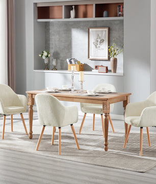 Moderne Eetkamerstoel met Armleuningen – Gestoffeerde Corduroy Keukenstoel – Scandinavisch Design – Comfortabele Rugleuning – Meerdere Kleuren