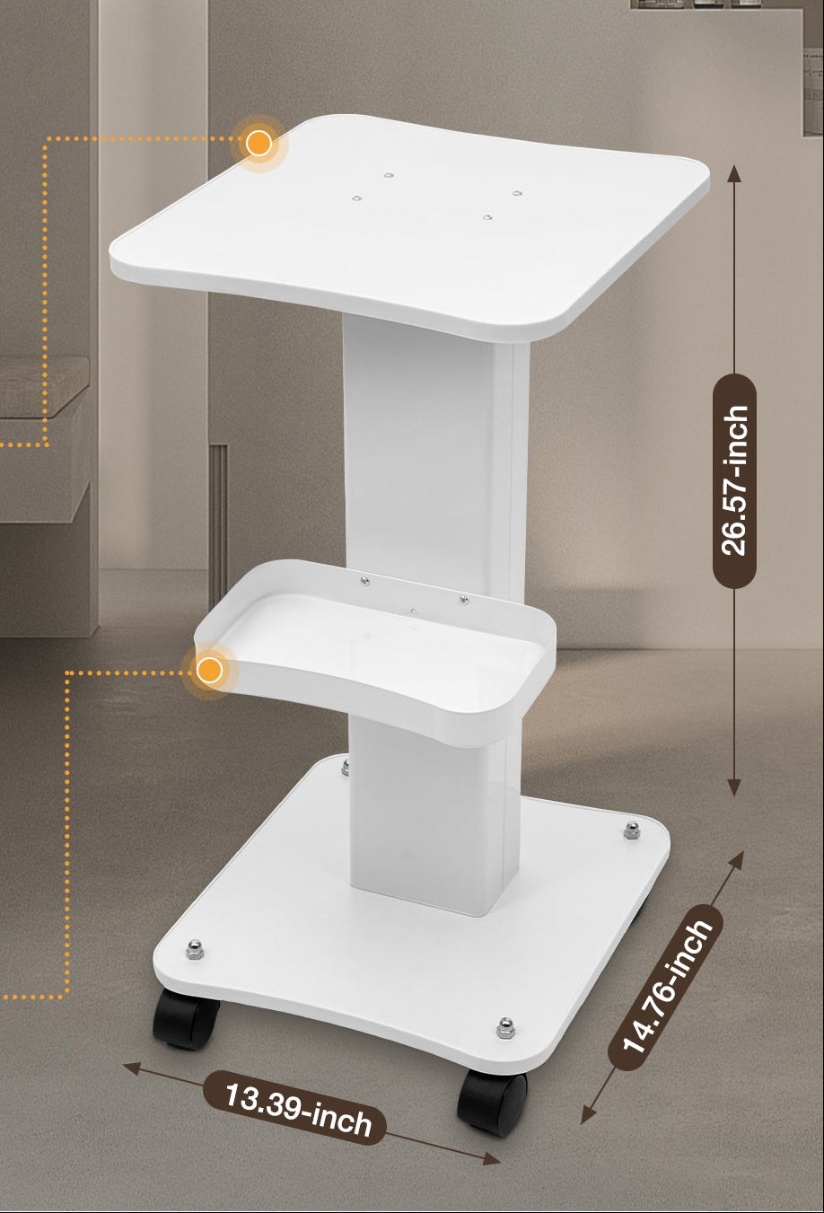 Schoonheidssalon Trolley met Wielen – Multifunctionele Rollende Kar met 40 kg Draagvermogen