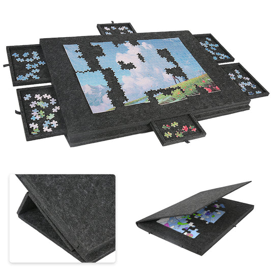 Puzzelbord met 6 Laden – Draagbare Puzzeltafel voor 1000 Stukjes
