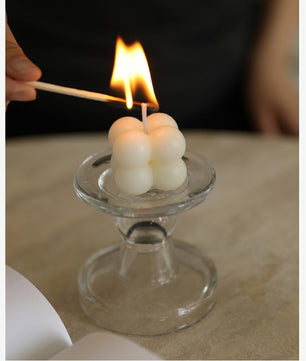 Mini Kubus Aromatherapie Kaars – Decoratieve Geurkaars voor Sfeer en Cadeau