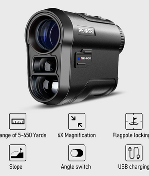 Golf Laser Afstandsmeter 600m – Hellingscompensatie, Trilling en USB-C Oplaadbaar