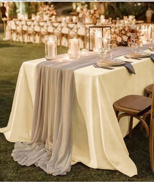 Rechthoekig Satijnen Tafelkleed – Elegant Tafelkleed voor Feesten en Diners