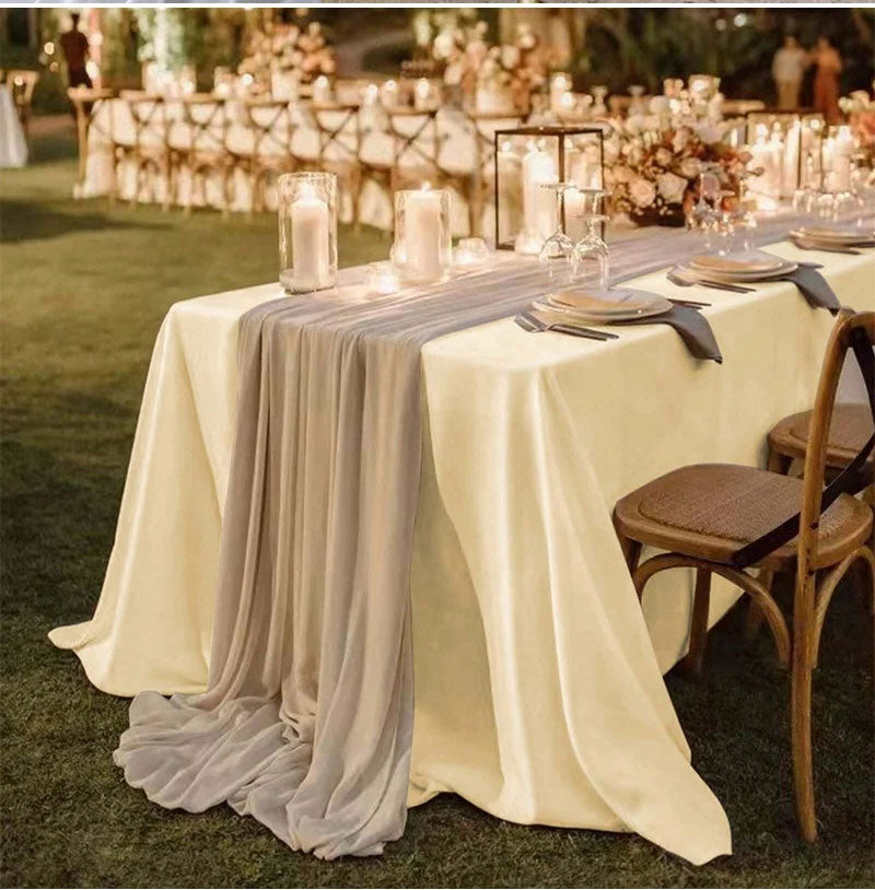 Rechthoekig Satijnen Tafelkleed – Elegant Tafelkleed voor Feesten en Diners