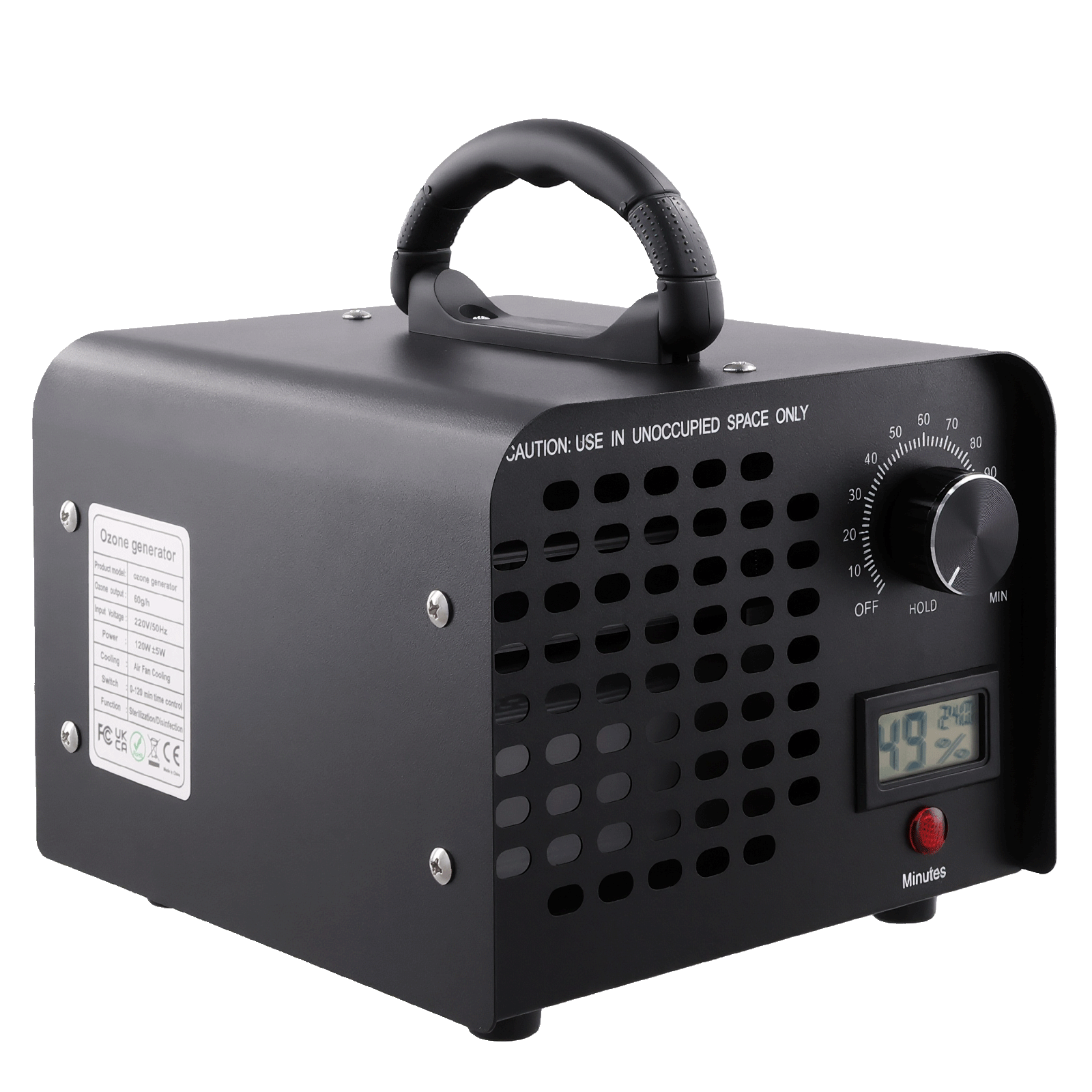 Ozongenerator Luchtreiniger 60000 mg/u – Krachtige Geurverwijderaar met Timer