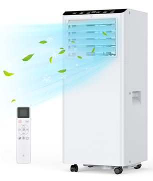 Draagbare Airconditioner 9000 BTU – 3-in-1 Mobiele Airco met Ontvochtiger, Ventilator en Afstandsbediening