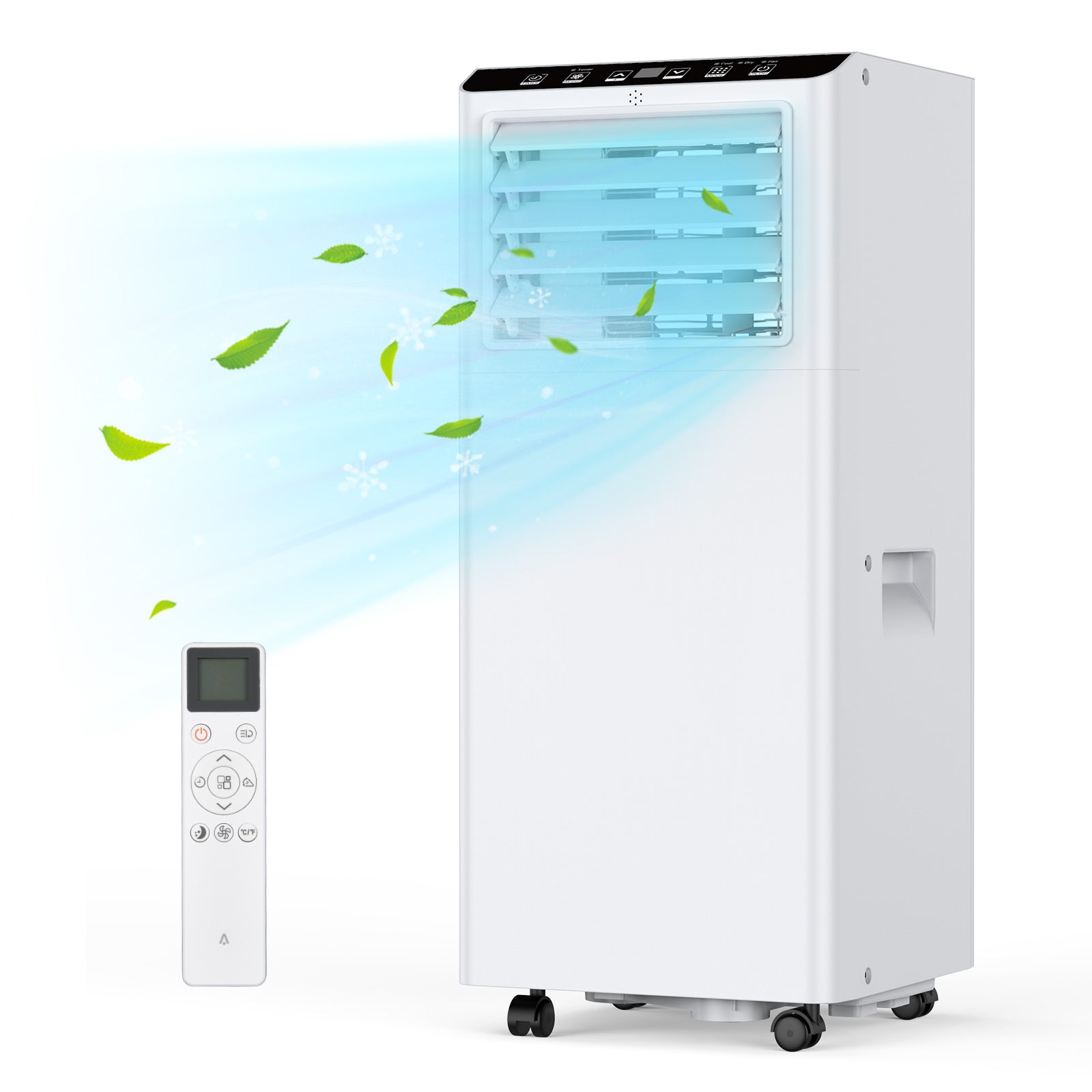 Draagbare Airconditioner 9000 BTU – 3-in-1 Mobiele Airco met Ontvochtiger, Ventilator en Afstandsbediening