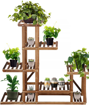 Plantenrek Natuurlijk Dennenhout - 6 Niveaus