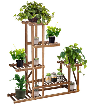 Plantenrek Natuurlijk Dennenhout - 6 Niveaus