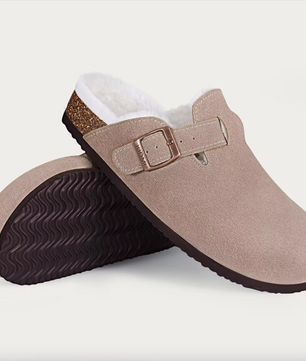 KIDMI Boston-style Suède Pantoffels -  Pluche Gevoerd