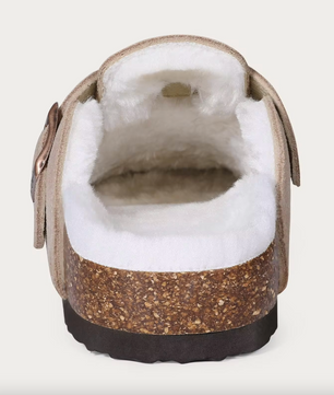 KIDMI Boston-style Suède Pantoffels -  Pluche Gevoerd