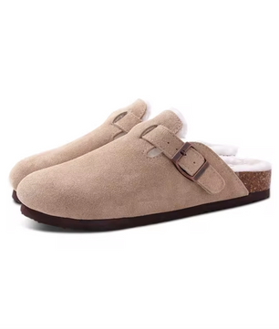 KIDMI Boston-style Suède Pantoffels -  Pluche Gevoerd