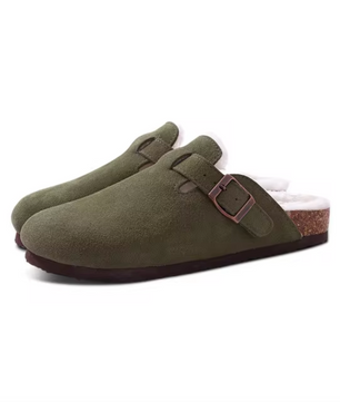 KIDMI Boston-style Suède Pantoffels -  Pluche Gevoerd