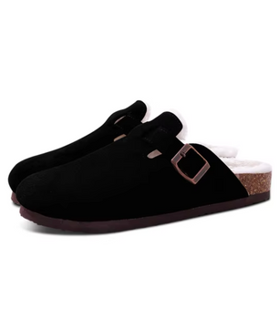 KIDMI Boston-style Suède Pantoffels -  Pluche Gevoerd