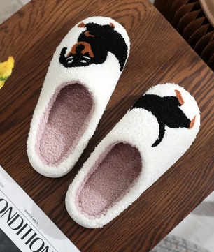 Teckel Pantoffels - Pluche Gevoerd met Antislip