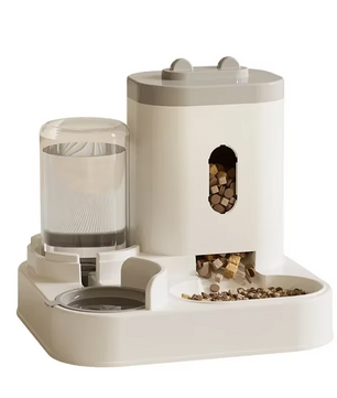 Voer- en Drinkbak voor Katten - 2-in-1 Feeder met Waterfontein