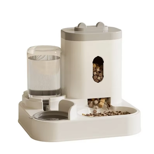 Automatische Voer- en Drinkbak voor Katten - 2-in-1 Feeder met Waterfontein