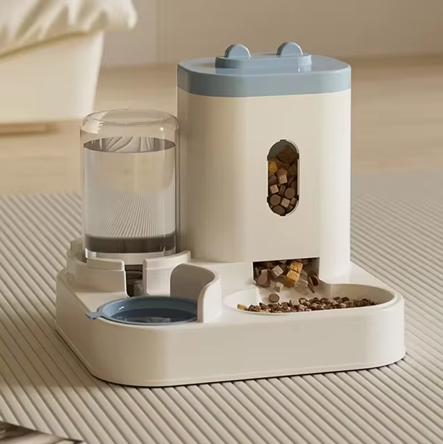 Automatische Voer- en Drinkbak voor Katten - 2-in-1 Feeder met Waterfontein