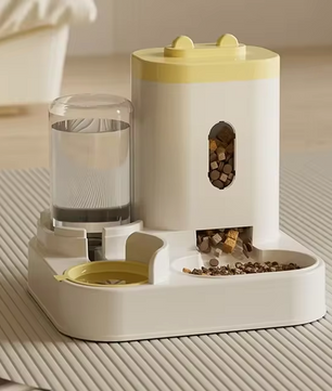 Voer- en Drinkbak voor Katten - 2-in-1 Feeder met Waterfontein
