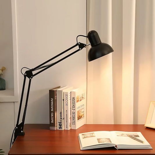 Verstelbare Retro Bureaulamp Zwart - Flexibele Leeslamp - Adrian