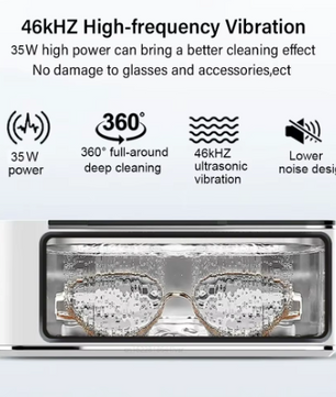 Ultrasone Reiniger - 500ML Sieraden & Brillen Wasmachine (Ultrasonic)