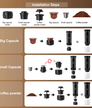 3-in-1 Draagbare Koffiemachine – Elektrische Espresso Machine