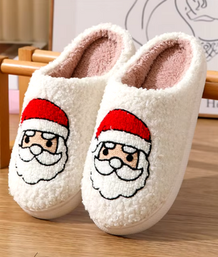 Kerst Pantoffels - Pluche Gevoerd met Antislip