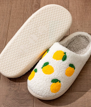 Lemon Pantoffels - Pluche Gevoerd met Antislip
