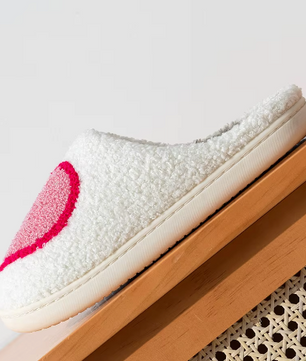 Groot Hart Pantoffels - Pluche Gevoerd met Antislip