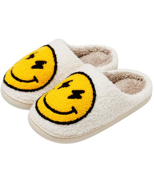 Smiley Pantoffels - Pluche Gevoerd met Antislip