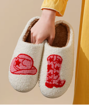 Cowgirl Pantoffels - Pluche Gevoerd met Antislip