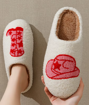 Cowgirl Pantoffels - Pluche Gevoerd met Antislip
