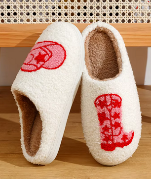 Cowgirl Pantoffels - Pluche Gevoerd met Antislip