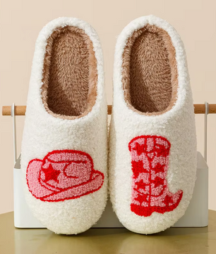 Cowgirl Pantoffels - Pluche Gevoerd met Antislip