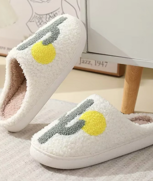 Cactus Pantoffels - Pluche Gevoerd met Antislip