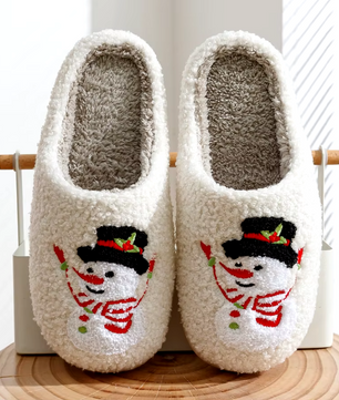 Kerstpop Pantoffels - Pluche Gevoerd met Antislip