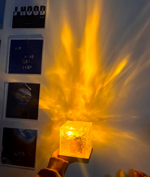 Noorderlicht Lamp – 16 Kleuren Vlam/Kristallen Nachtlampje