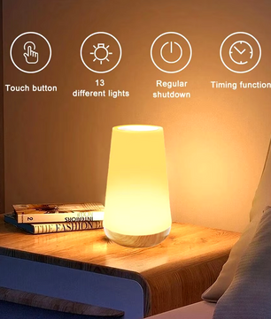 Dimbare LED Tafellamp met 13-Kleuren en Touch Sensor - Simon
